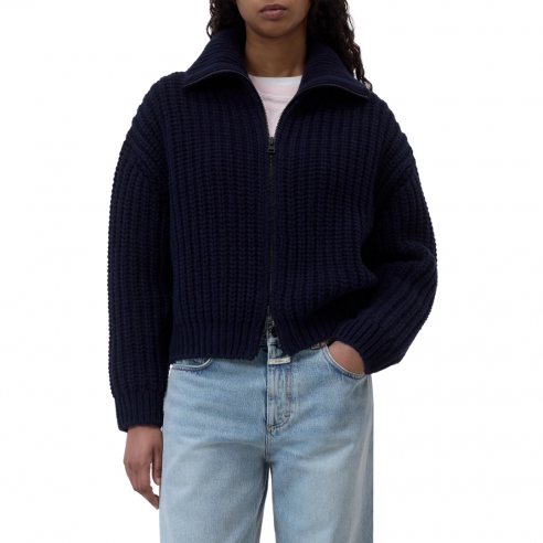 CLOSED HIGH COLLAR ZIPPED DARK NIGHT