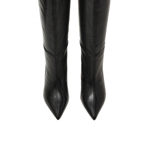 STEVE MADDEN LAVAN BLACK CRINKLE PATENT