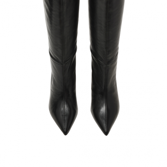 STEVE MADDEN LAVAN BLACK CRINKLE PATENT