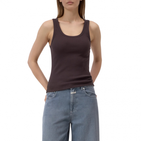 CLOSED TANK TOP MAHAGONY BROWN