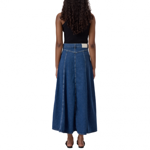 CLOSED FULL LENGHT SKIRT DARK BLUE 2