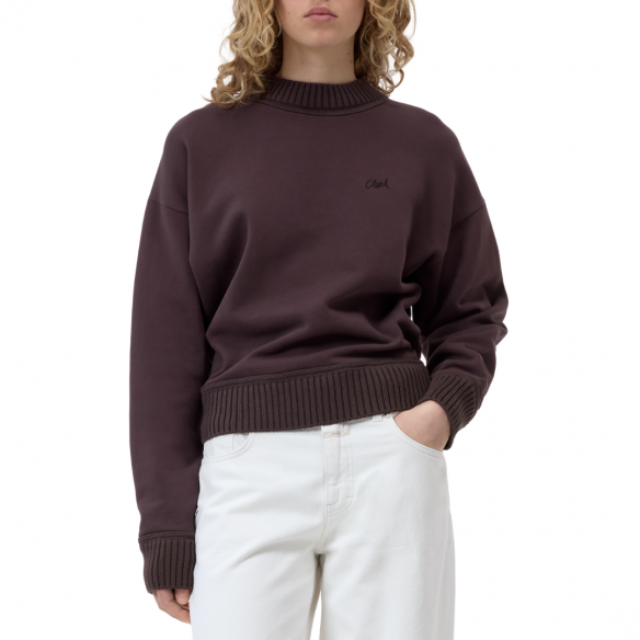 CLOSED BASIC CREWNECK MAHAGONY BROWN