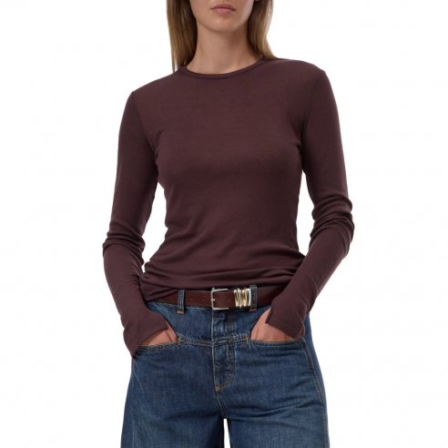 CLOSED T-SHIRT LONGSLEEVE ROSEWATER CINDER BROWN