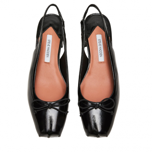 STEVE MADDEN LOVED BLACK CRINKLE PATENT LEATHER 2