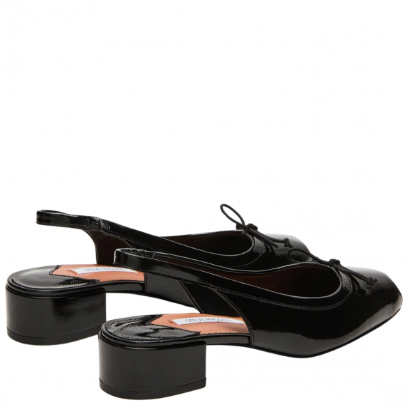 STEVE MADDEN LOVED BLACK CRINKLE PATENT LEATHER