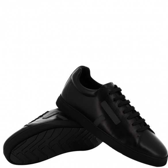 O.T.A PARIS KEL14 KELWOOD BLACK LEATHER/GREY LOGO