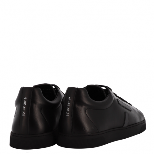 O.T.A PARIS KEL14 KELWOOD BLACK LEATHER/GREY LOGO