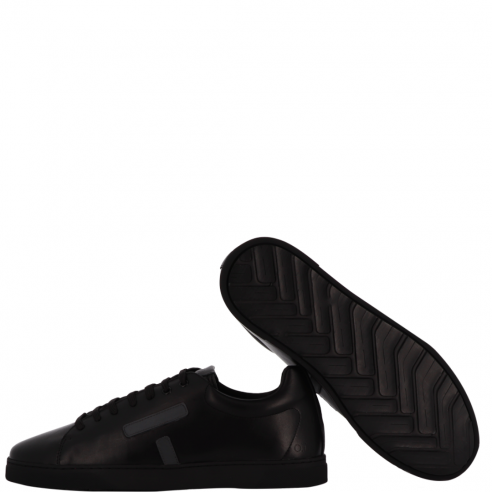 O.T.A PARIS KEL14 KELWOOD BLACK LEATHER/GREY LOGO