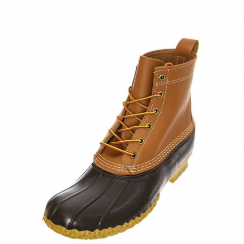 L.L.BEAN 8" NEW BEAN BOOT W'S BROWN /TAN