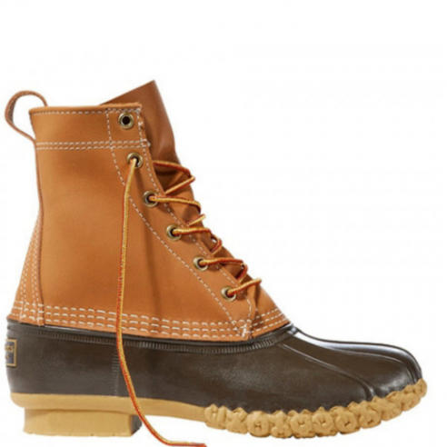 L.L.BEAN 8" NEW BEAN BOOT W'S BROWN /TAN