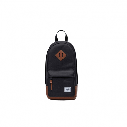 HERSCHEL HERITAGE SHOULDER BAG BLACK/TAN
