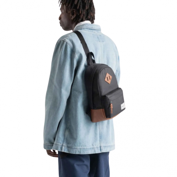 HERSCHEL HERITAGE SHOULDER BAG BLACK/TAN