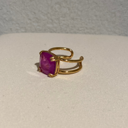 ALEVA' ANELLO MYA ORO FUXIA