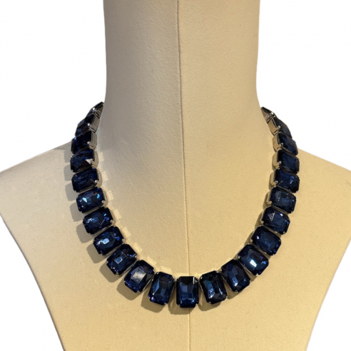 ALEVA' COLLANA PRINCESS ARGENTO BLU MONTANA